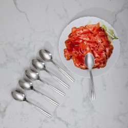 سيت 6 ملاعق موكا من الستانلس ستيل Stainless Steel Mokka Spoons 6 Pcs set