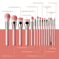 سيت فرش مكياج 15 قطعة 15 PCS MAKEUP BRUSH KIT