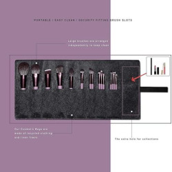 سيت فرش مكياج 15 قطعة مع حقيبة 15 PCS MAKEUP BRUSH KIT with Bag