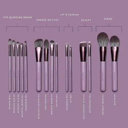 سيت فرش مكياج 15 قطعة مع حقيبة 15 PCS MAKEUP BRUSH KIT with Bag