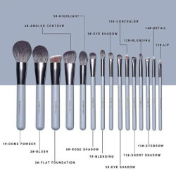 سيت فرش مكياج 15 قطعة مع حقيبة 15 PCS MAKEUP BRUSH KIT with Bag