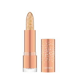 احمر شفاه شفاف مع رقائق ذهبية Transparent Lipstick with Gold Flakes
