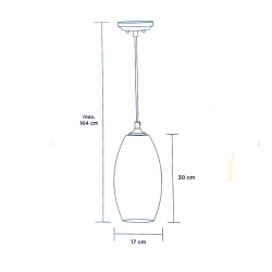 انارة سقفية Soren black gray pendant light height