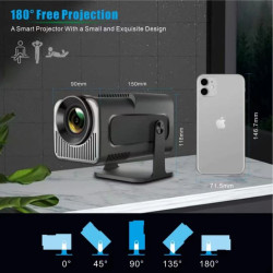 جهاز بروجكتر (داتا شو) واي فاي HY320 Mini Android Projector