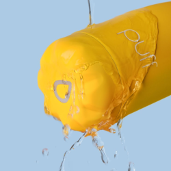 قنينة معدنية حافظة للحرارة 500 مل Rubber Lemon Chrome Bottle 500ml