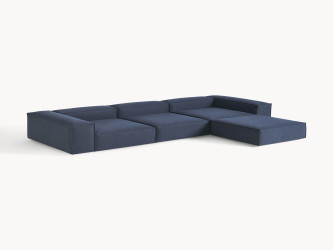 أريكة زاوية لينون 4 مقاعد مع مسند قدم Lennon 4 Seater Corner Sofa with Footstool