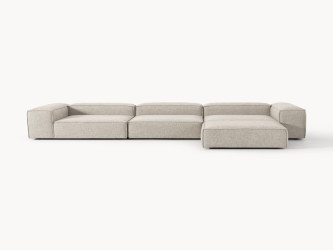 أريكة زاوية لينون 4 مقاعد مع مسند قدم Lennon 4 Seater Corner Sofa with Footstool