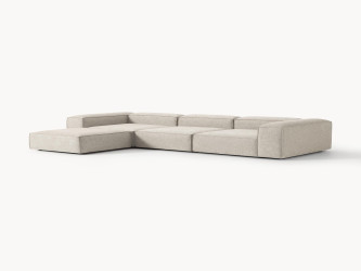 أريكة زاوية لينون 4 مقاعد مع مسند قدم Lennon 4 Seater Corner Sofa with Footstool