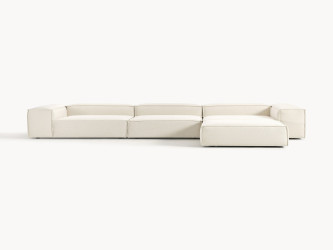 أريكة زاوية لينون 4 مقاعد مع مسند قدم Lennon 4 Seater Corner Sofa with Footstool