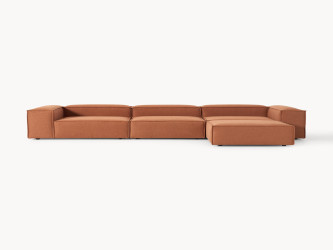 أريكة زاوية لينون 4 مقاعد مع مسند قدم Lennon 4 Seater Corner Sofa with Footstool