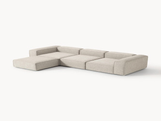 أريكة زاوية لينون 4 مقاعد مع مسند قدم Lennon 4 Seater Corner Sofa with Footstool
