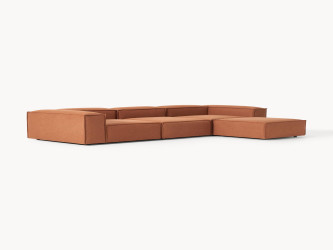 أريكة زاوية لينون 4 مقاعد مع مسند قدم Lennon 4 Seater Corner Sofa with Footstool