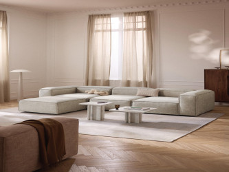 أريكة زاوية لينون 4 مقاعد مع مسند قدم Lennon 4 Seater Corner Sofa with Footstool