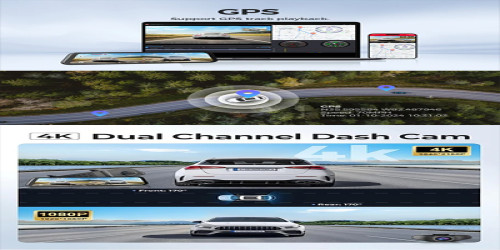 كاميرا سيارة LD4K ثنائية القنوات بدقة 4K مع بطاقة TF سعة 64 جيجابايت Dashcam LD4K 2 channal 4K with 64GB TF card