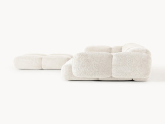 أريكة تايلا المريحة والمجعّدة ذات الأربعة مقاعد مع مسند قدم Comfortable and curly Tayla four-seater sofa with footstool