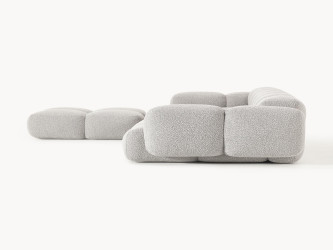 أريكة تايلا المريحة والمجعّدة ذات الأربعة مقاعد مع مسند قدم Comfortable and curly Tayla four-seater sofa with footstool