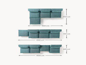 أريكة فيليكس XL المعيارية مع مسند رجل Felix XL Standard Sofa with Footrest