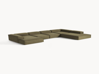 أريكة لينون النموذجية المصنوعة من مزيج الكتان Typical Lennon sofa made of linen blend