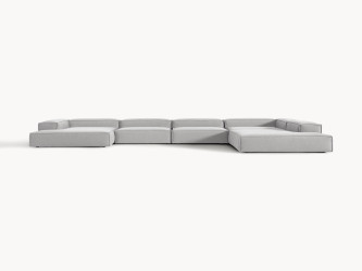 أريكة لينون النموذجية المصنوعة من مزيج الكتان Typical Lennon sofa made of linen blend