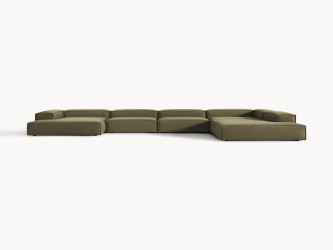 أريكة لينون النموذجية المصنوعة من مزيج الكتان Typical Lennon sofa made of linen blend