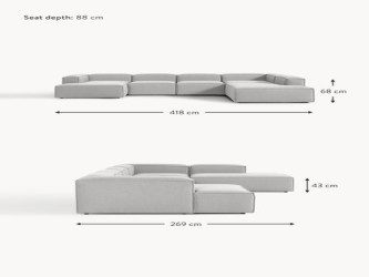 أريكة لينون النموذجية المصنوعة من مزيج الكتان Typical Lennon sofa made of linen blend