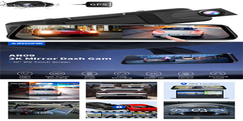 مرآة DashCam AR09 2 قنوات 4K mirror DashCam AR09 2 Channels 4K