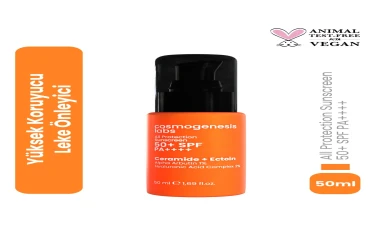 واقي شمس فيزيائي نباتي Broad Spectrum PA++++ Protective Face & Body Sunscreen 50 ml Vegan SPF 50
