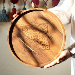 صحن خشبي - كبير Wooden serving plate - Large