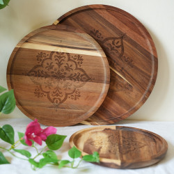 صحن خشبي - كبير Wooden serving plate - Large