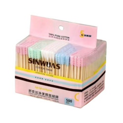 سيت أعواد قطنية مزدوجة الرأس500 قطعة Double-Head Cotton Swabs Set 500 Pcs
