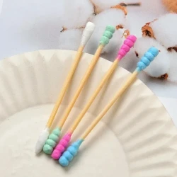 سيت أعواد قطنية مزدوجة الرأس500 قطعة Double-Head Cotton Swabs Set 500 Pcs