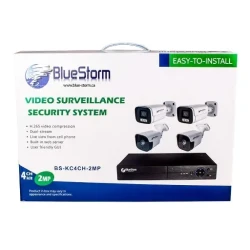 BS-KC4CH-طقم كاميرا 2 ميجابكسل، نظام أمان للمراقبة بالفيديو بدقة 2 ميجابكسل BS-KC4CH-2MP CAMERA KIT ,2MP VIDEO SURVEILLANCE SECURITY SYSTEM