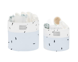 سلة لتخزين مستحضرات الأطفال عدد 2 سلة baby storage basket , two baskets