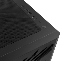 كيس حاسبة XPG Starker Air BTF Mid‑Tower Case – E‑ATX Support, 4 ARGB Fans, 360 mm Radiator, Magnetic Steel Mesh, USB‑C (Black)