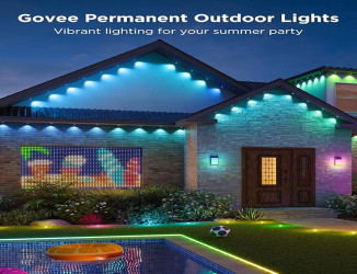 أضواء خارجية دائمة من Govee، أضواء خارجية ذكية RGBIC مع 75 وضعًا للمشهد Govee Permanent Outdoor Lights, Smart RGBIC Outdoor Lights with 75 Scene Modes