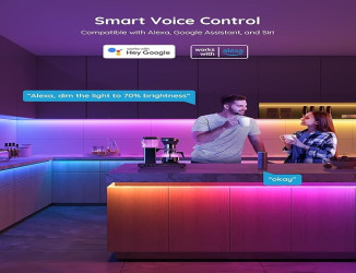 شريط إضاءة LED أليكسا RGBIC من Govee بطول 10 أمتار + شريط إضاءة LED Govee RGBIC 2 Pro - 5 أمتار (الموديل H61F53D1) Govee RGBIC Alexa LED Strip Light 10M + Govee RGBIC LED Strip Light 2 Pro - 5m (Model H61F53D1)