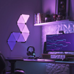 مجموعة بداية المثلث 9 لوحات + مجموعة نانوليف لتشكيل المثلثات الذكية 9x Triangle Starter Kit 9 Panels + Nanoleaf shapes triangles smarter kit 9x
