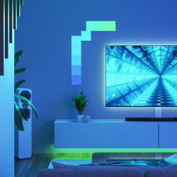مجموعة مربعات قماشية نانوليف الذكية، 9 مربعات ضوئية nanoleaf canvas squares smart kit 9 light squares
