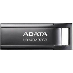بطاقة ذاكرة ADATA UR340 USB 3.2 Gen 1 – تصميم معدني أنيق، مقاومة للماء والغبار والصدمات، وزن 4 غم ADATA UR340 USB 3.2 Gen 1 Flash Drive – Metal Unibody, Splash-Proof, Keychain Hole