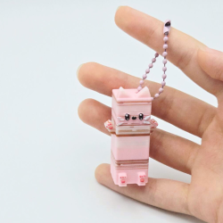 مدالية قطة 8-بت 8-bit kitty keychain