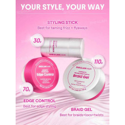 جل لتثبيت الشعر الكيرلي والضفائر Locked in Strong Hold Twist & Braid Gel