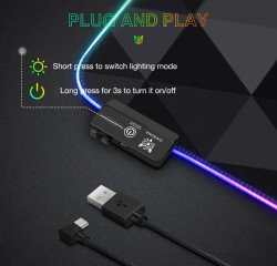ماوس باد  MP006 ألعاب آر جي بي مع قاعدة مطاطية غير قابلة للانزلاق 800×300×4 مم MP006 RGB Gaming Mouse Pad with Non-Slip Rubber Base – 800×300×4mm