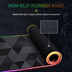 ماوس باد  MP006 ألعاب آر جي بي مع قاعدة مطاطية غير قابلة للانزلاق 800×300×4 مم MP006 RGB Gaming Mouse Pad with Non-Slip Rubber Base – 800×300×4mm