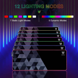 ماوس باد  MP006 ألعاب آر جي بي مع قاعدة مطاطية غير قابلة للانزلاق 800×300×4 مم MP006 RGB Gaming Mouse Pad with Non-Slip Rubber Base – 800×300×4mm