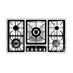 طباخ سمارت منضدي 5 مواقد ستانلس ستيل تصميم اوربي Gas cooker