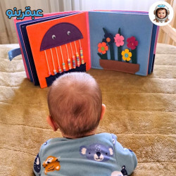 كتاب المهارات منتسوري للنونو Activity Felt Montessori Child Book
