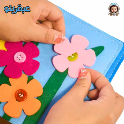 كتاب المهارات منتسوري للنونو Activity Felt Montessori Child Book