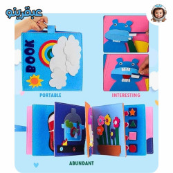 كتاب المهارات منتسوري للنونو Activity Felt Montessori Child Book