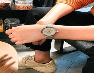 ساعة رجالية من جوليوس الكورية جاي اي اج 105 اي دائريه رصاصي سير فولاذ رصاصي ومينا بجي JULIUS Watch for Men JAH-105 - Analog, Stainless Steel - Silver