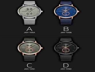 ساعة رجالية من جوليوس الكورية جاي اي اج 105 اي دائريه رصاصي سير فولاذ رصاصي ومينا بجي JULIUS Watch for Men JAH-105 - Analog, Stainless Steel - Silver